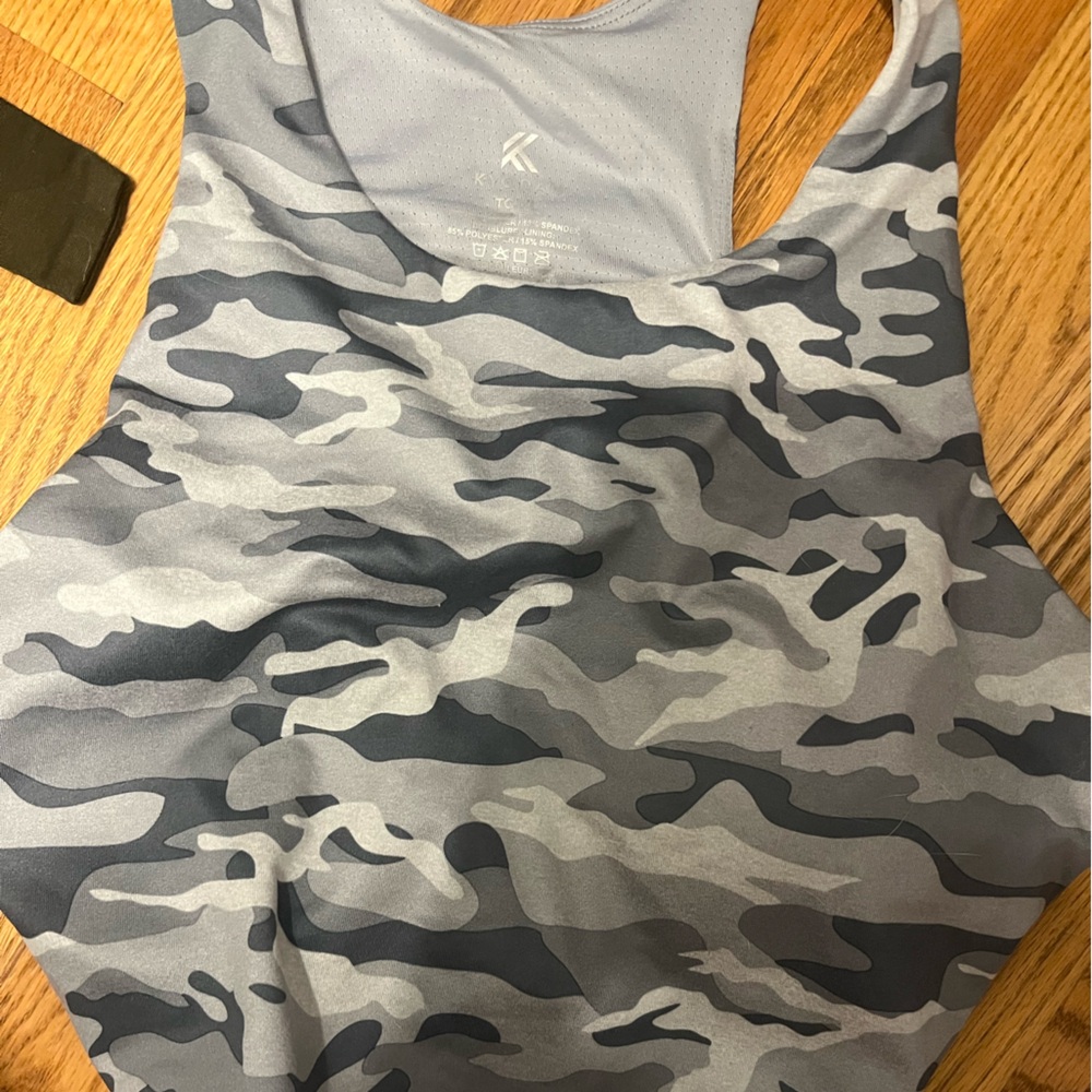 Kyodan Gray Camouflage Athletic Tank